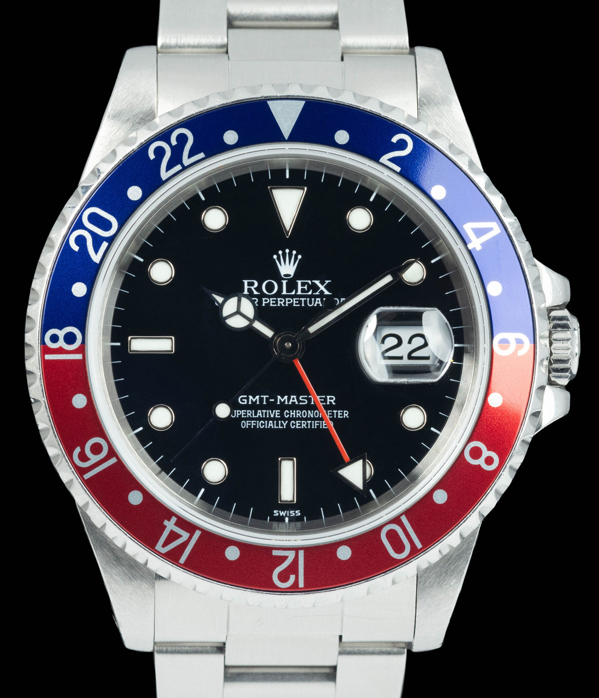 Preowned vintage Rolex GMT Master 'Pepsi' 16700 40mm 1999 Box & Papers | Crown Vintage Watches