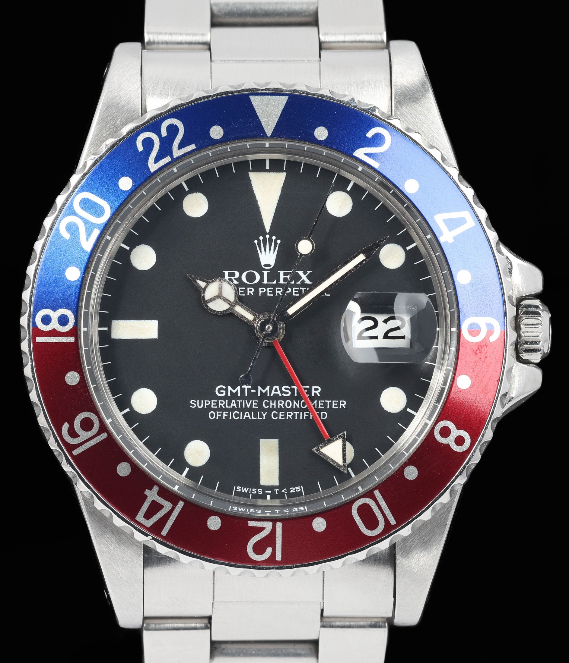 Preowned vintage Rolex GMT Master 'Pepsi' 40mm 16750 1982 | Crown Vintage Watches
