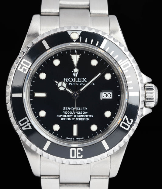 Preowned vintage Rolex Sea Dweller 40MM 'SD4K' 16600 2004 Box & Papers | Crown Vintage Watches