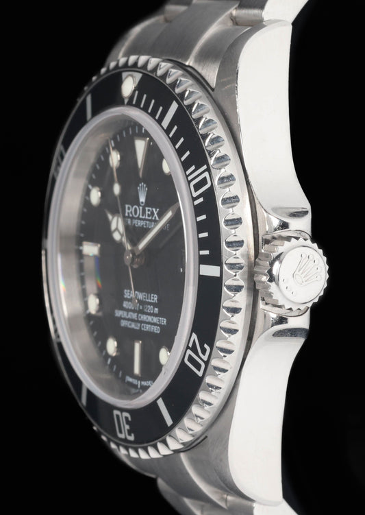 Preowned vintage Rolex Sea Dweller 40MM 'Swiss Made' 16600 2004 Box & Papers | Crown Vintage Watches