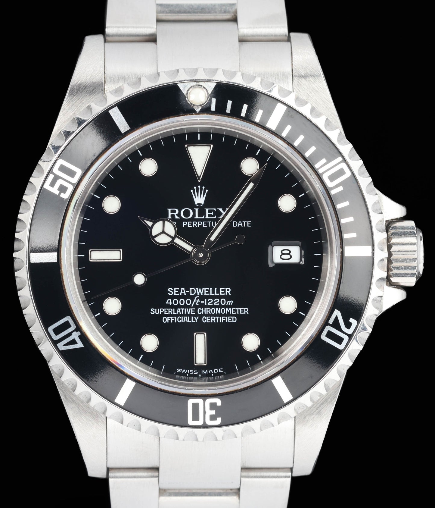 Preowned vintage Rolex Sea Dweller 40MM 'Swiss Made' 16600 2005 Box & Papers | Crown Vintage Watches