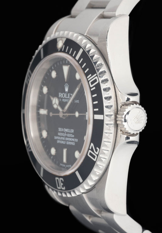 Preowned vintage Rolex Sea Dweller 40MM 'Swiss Made' 16600 2005 Box & Papers | Crown Vintage Watches