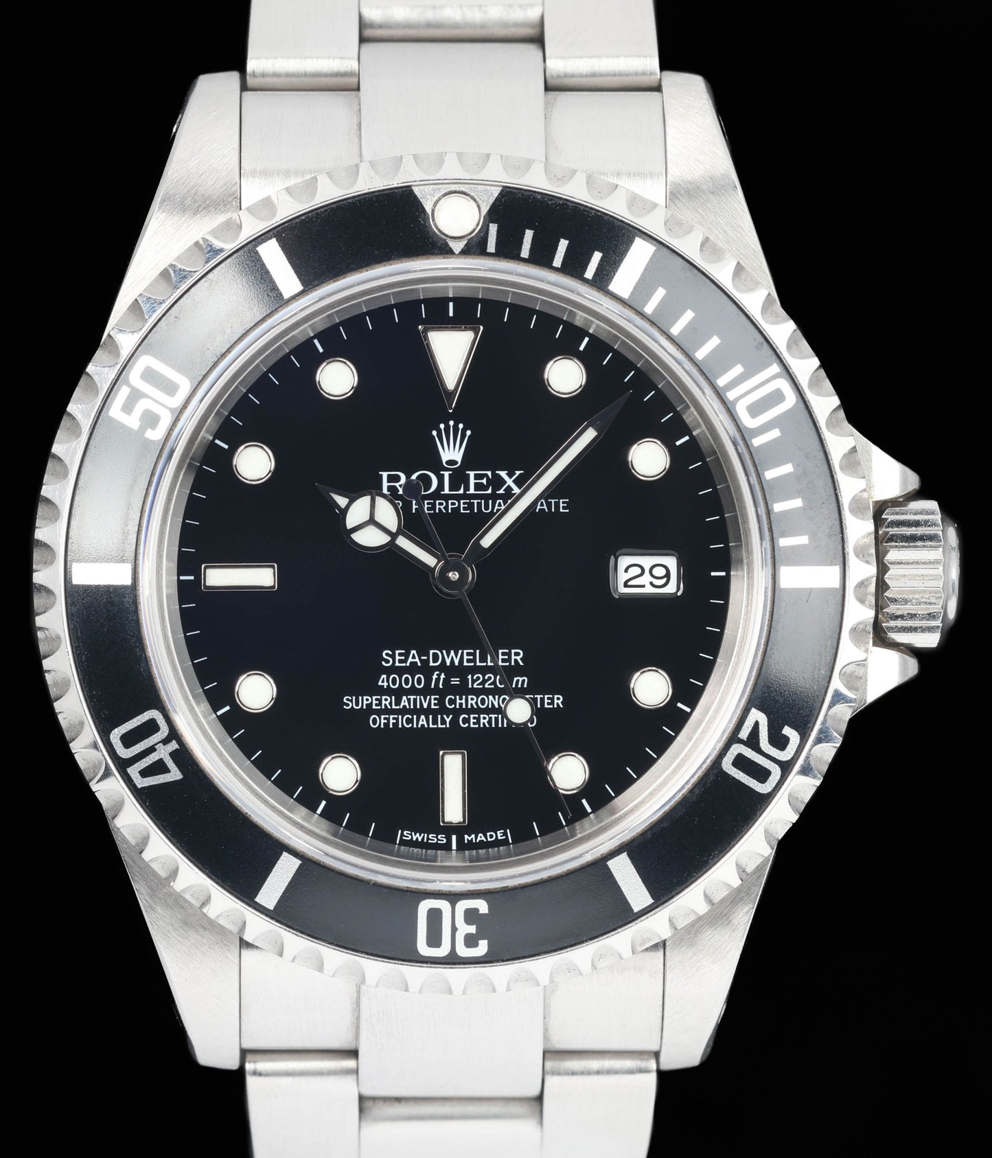 Preowned vintage Rolex Sea-Dweller 4K 16600 40MM 2001 Box & Papers | Crown Vintage Watches