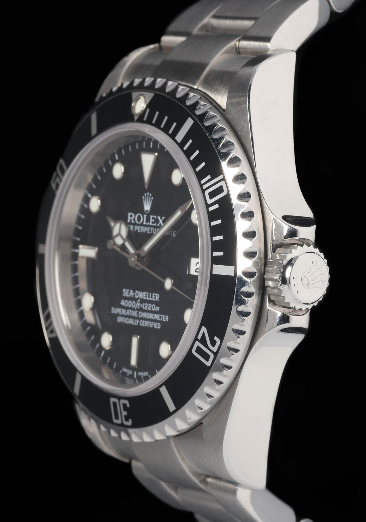 Preowned vintage Rolex Sea Dweller 40MM 'Swiss Made' 16600 2004 Box & Papers | Crown Vintage Watches