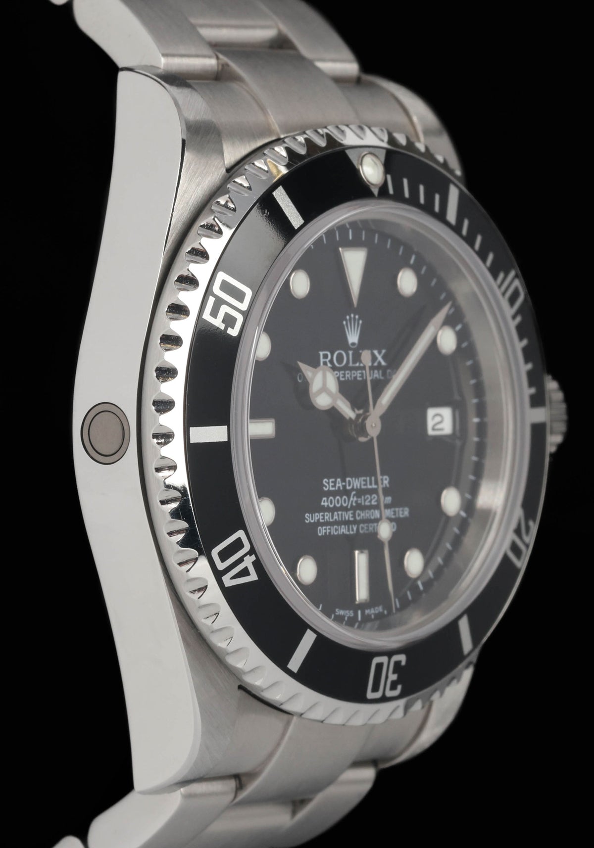 Preowned vintage Rolex Sea Dweller 40MM 'Swiss Made' 16600 2004 Box & Papers | Crown Vintage Watches