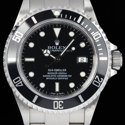 Preowned vintage Rolex Sea-Dweller 4K 16600 40MM 2007 Full Set | Crown Vintage Watches