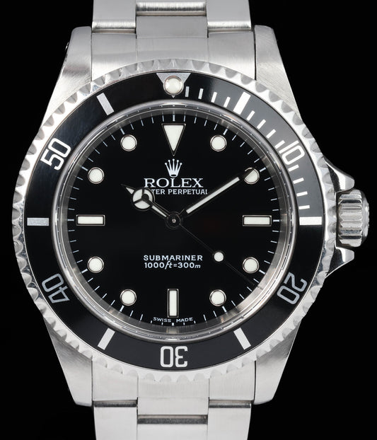 Pre-owned vintage  Rolex Submariner 14060M 40MM 2002 | Box & Papers | Crown Vintage Watches