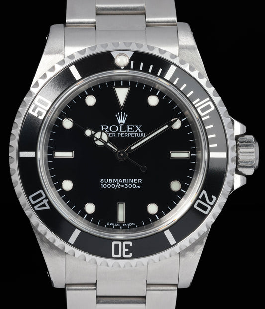 Pre-owned vintage Rolex Submariner 14060M 40mm 2004 Box and Papers | Crown Vintage Watches