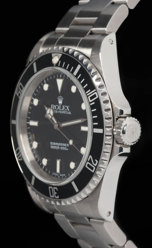 Pre-owned vintage Rolex Submariner 14060M 40mm 2004 Box and Papers | Crown Vintage Watches