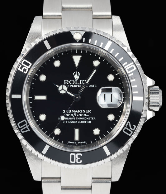 Preowned vintage Rolex Submariner 16610 40mm 1999 Box & Papers | Crown Vintage Watches