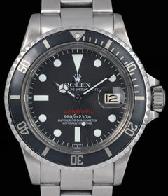 Rolex Submariner 1680 'Red' 1972 Lumivova Service Dial