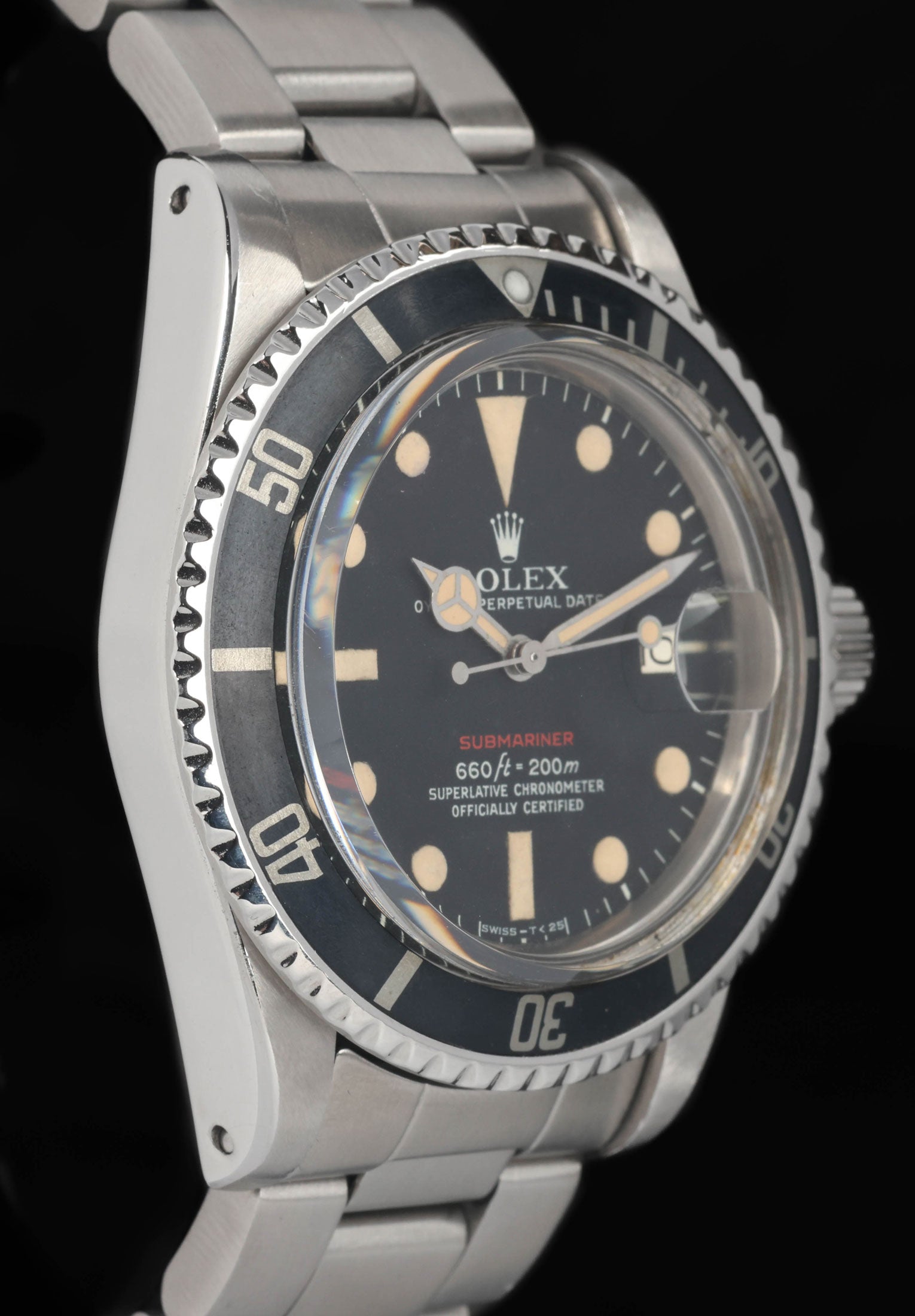 Pre-owned vintage Rolex Submariner 1680 ‘Red’ Mark 5 Dial 40mm 1972 | Crown Vintage Watches