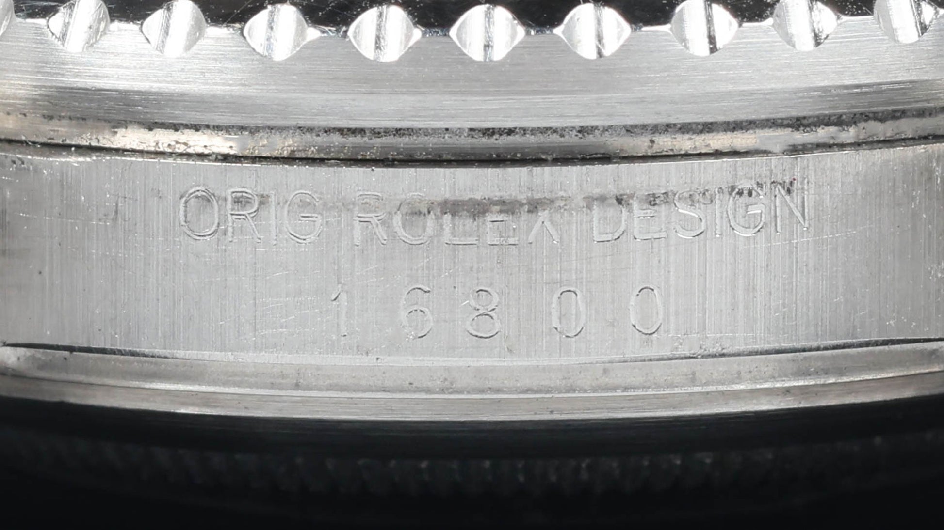 Preowned vintage Rolex Submariner 16800 'Pumpkin Dial' 40mm 1984 | Crown Vintage Watches