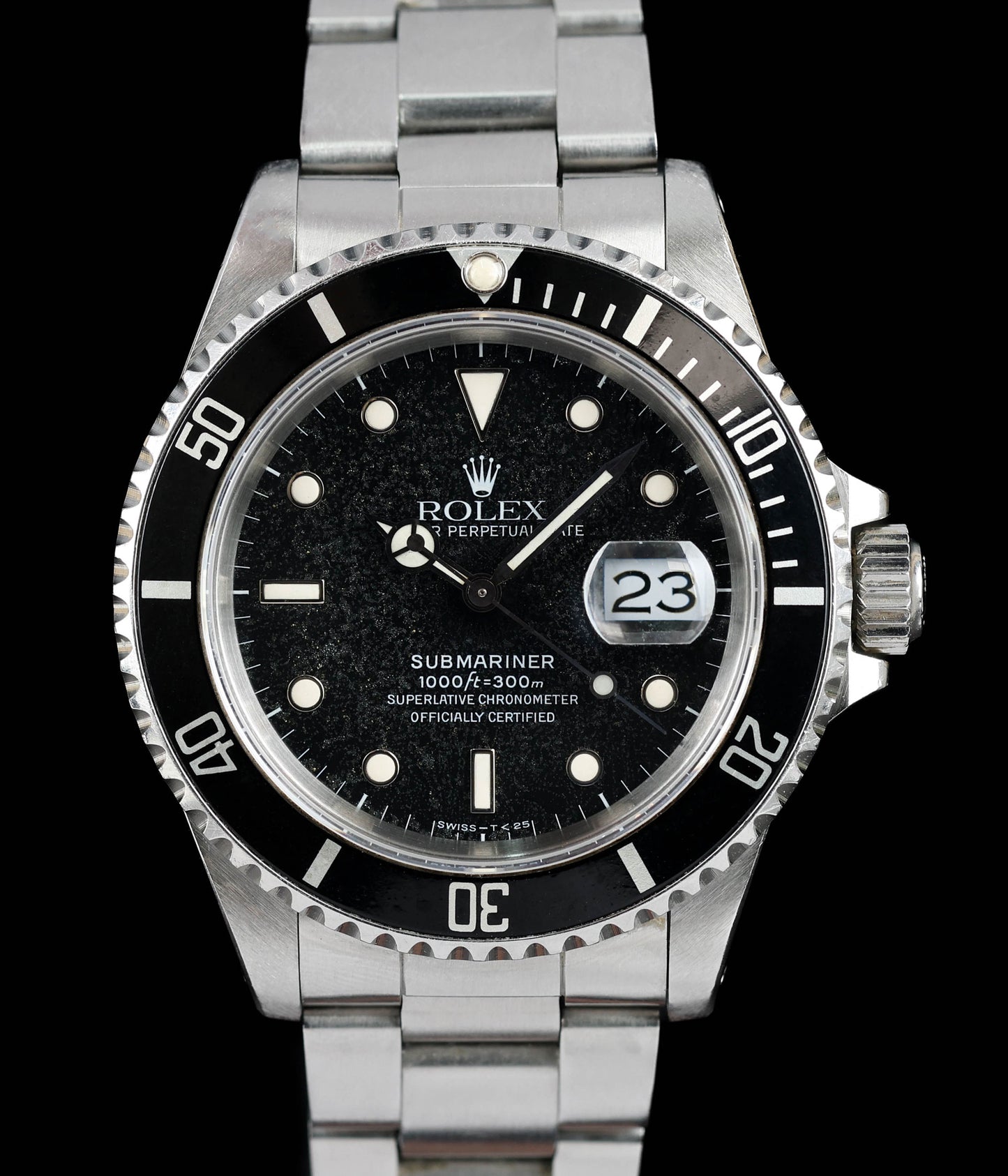 Vintage Rolex Submariner 40MM 16610 'Stardust Dial' 1989 | Crown Vintage Watches