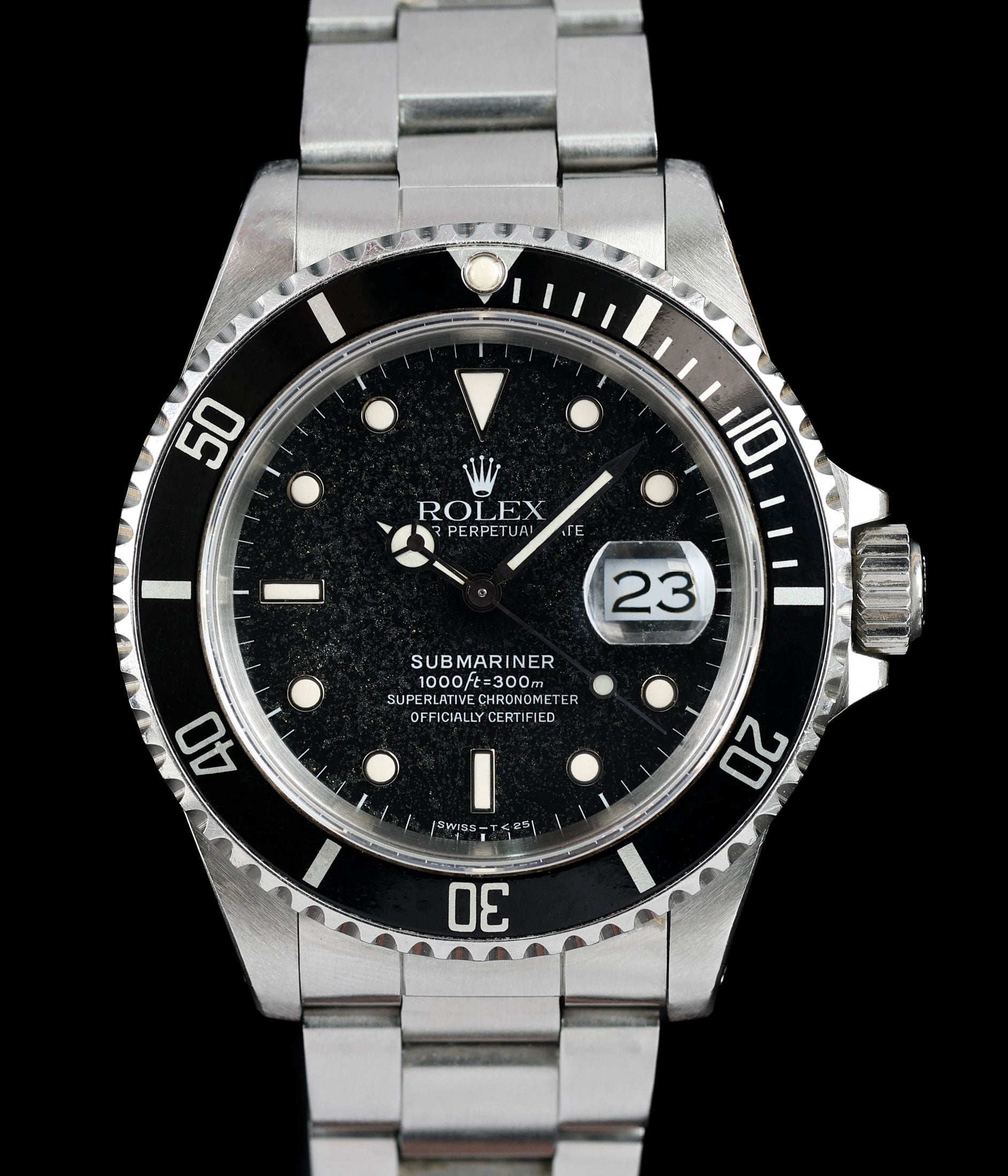 Vintage Rolex Submariner 40MM 16610 'Stardust Dial' 1989 | Crown Vintage Watches