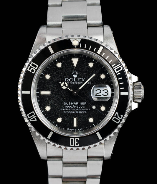 Vintage Rolex Submariner 40MM 16610 'Stardust Dial' 1989 | Crown Vintage Watches