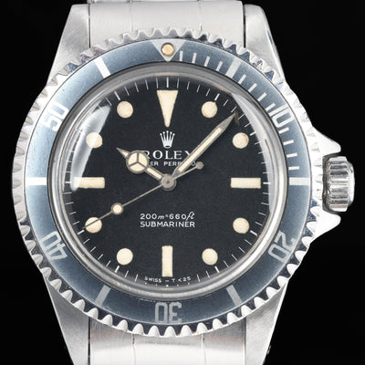 Preowned vintage Rolex Submariner 5513 'Meters First Dial' 40mm 1963 | Crown Vintage Watches