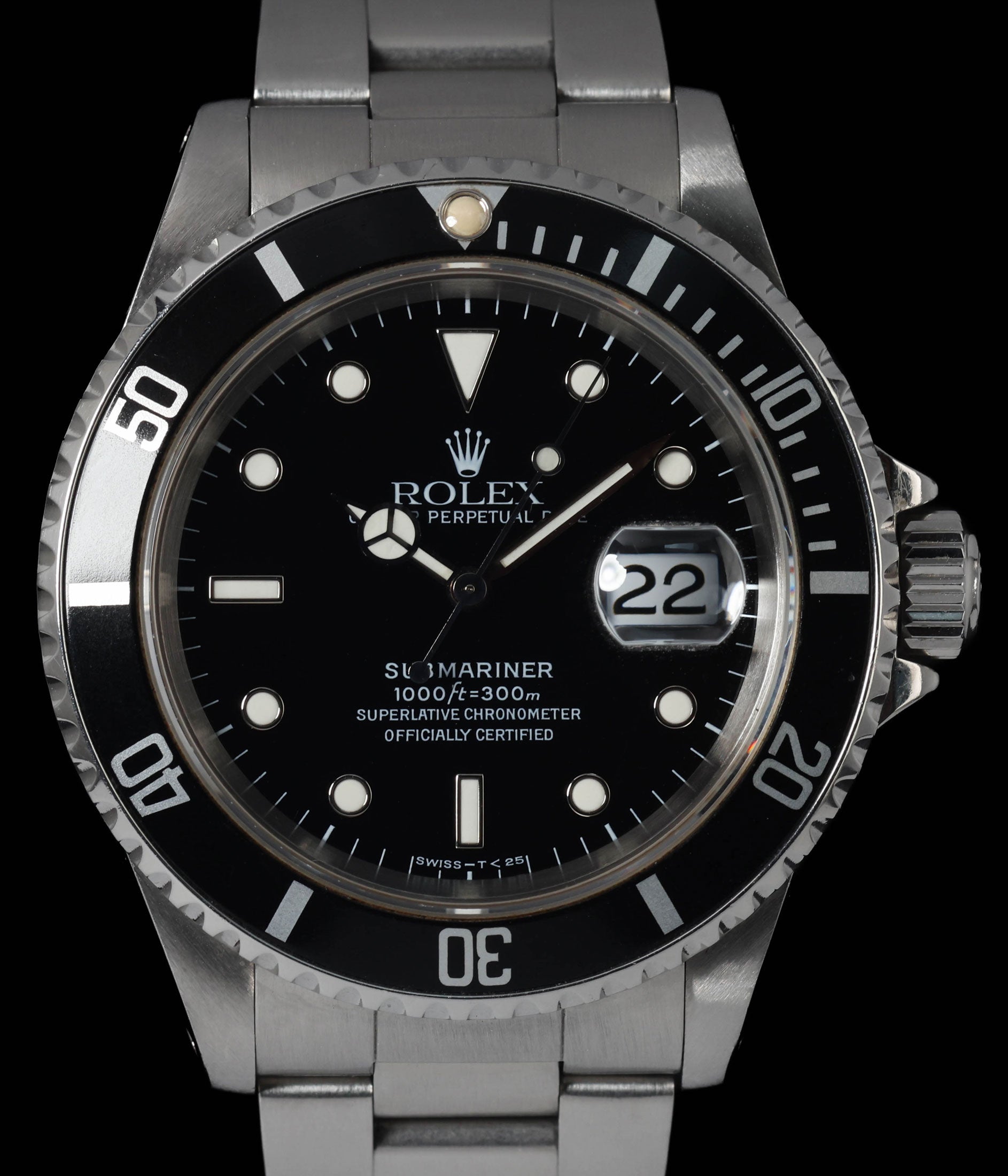 Pre-owned vintage Rolex Submariner Date 16610 40mm 1996 | Crown Vintage Watches