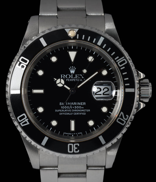 Pre-owned vintage Rolex Submariner Date 16610 40mm 1996 | Crown Vintage Watches