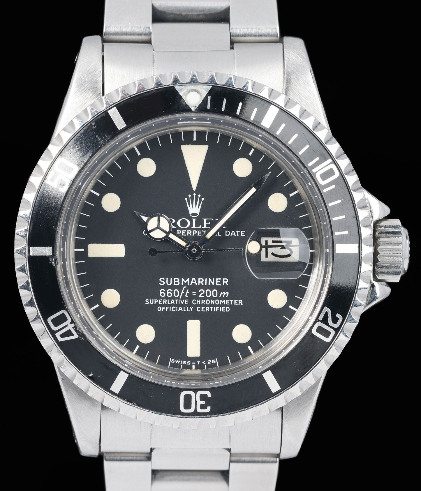 Preowned vintage Rolex Submariner Date 1680 40MM 1974 Box & Papers | Crown Vintage Watches