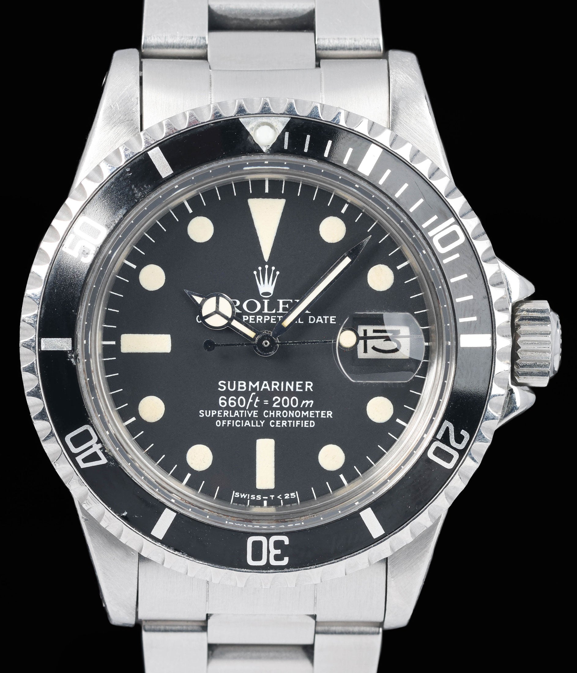 Preowned vintage Rolex Submariner Date 1680 40MM 1974 Box & Papers | Crown Vintage Watches