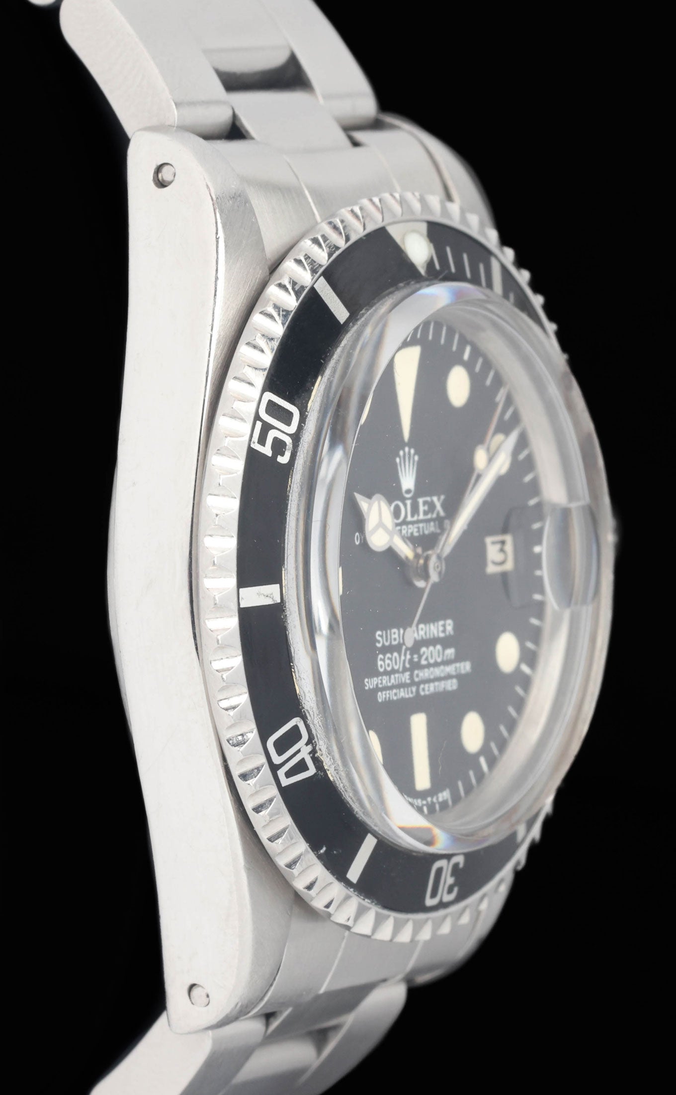 Preowned vintage Rolex Submariner Date 1680 40MM 1974 Box & Papers | Crown Vintage Watches