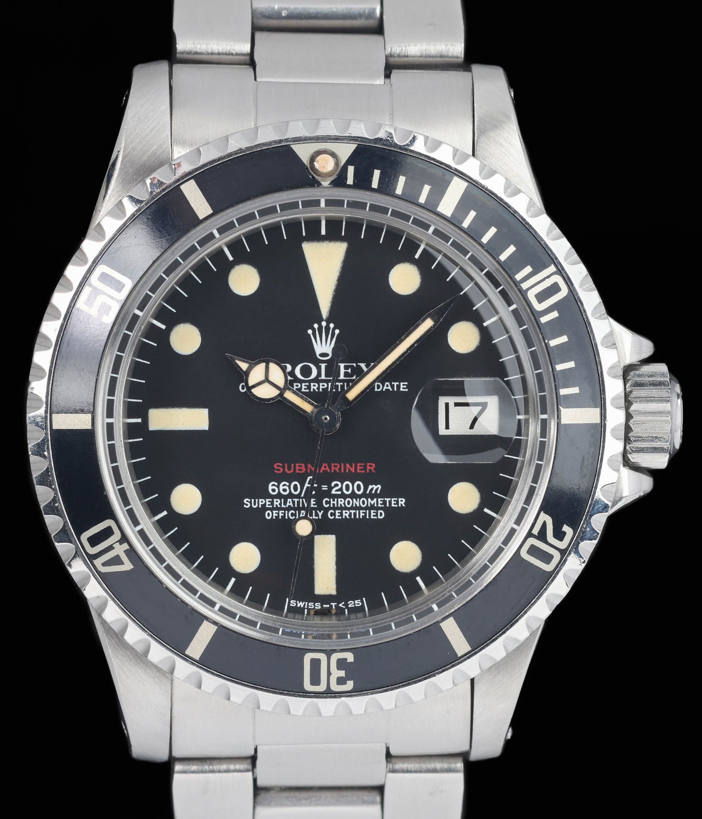 Preowned vintage Rolex Submariner Date 1680 MK6 'Red' 40mm 1974 | Crown Vintage Watches