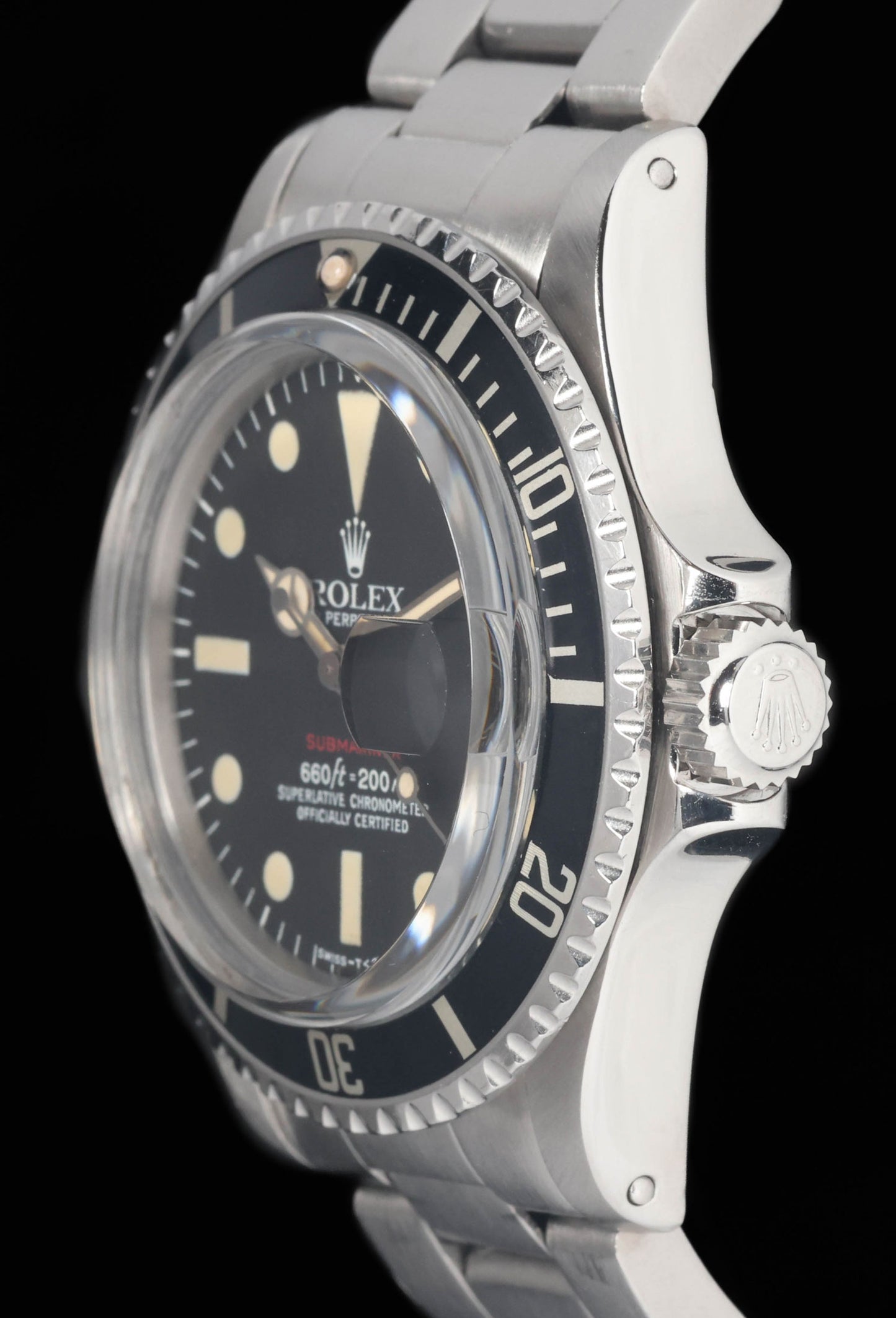 Preowned vintage Rolex Submariner Date 1680 MK6 'Red' 40mm 1974 | Crown Vintage Watches