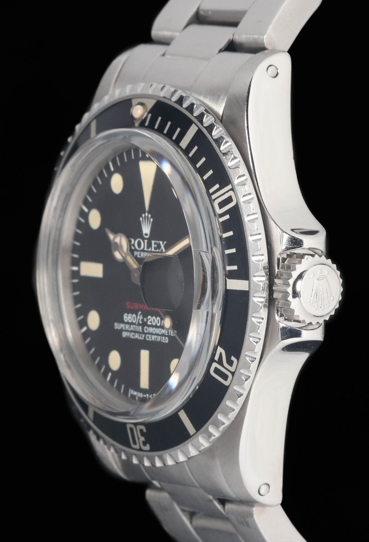 Preowned vintage Rolex Submariner Date 1680 MK6 'Red' 40mm 1974 | Crown Vintage Watches