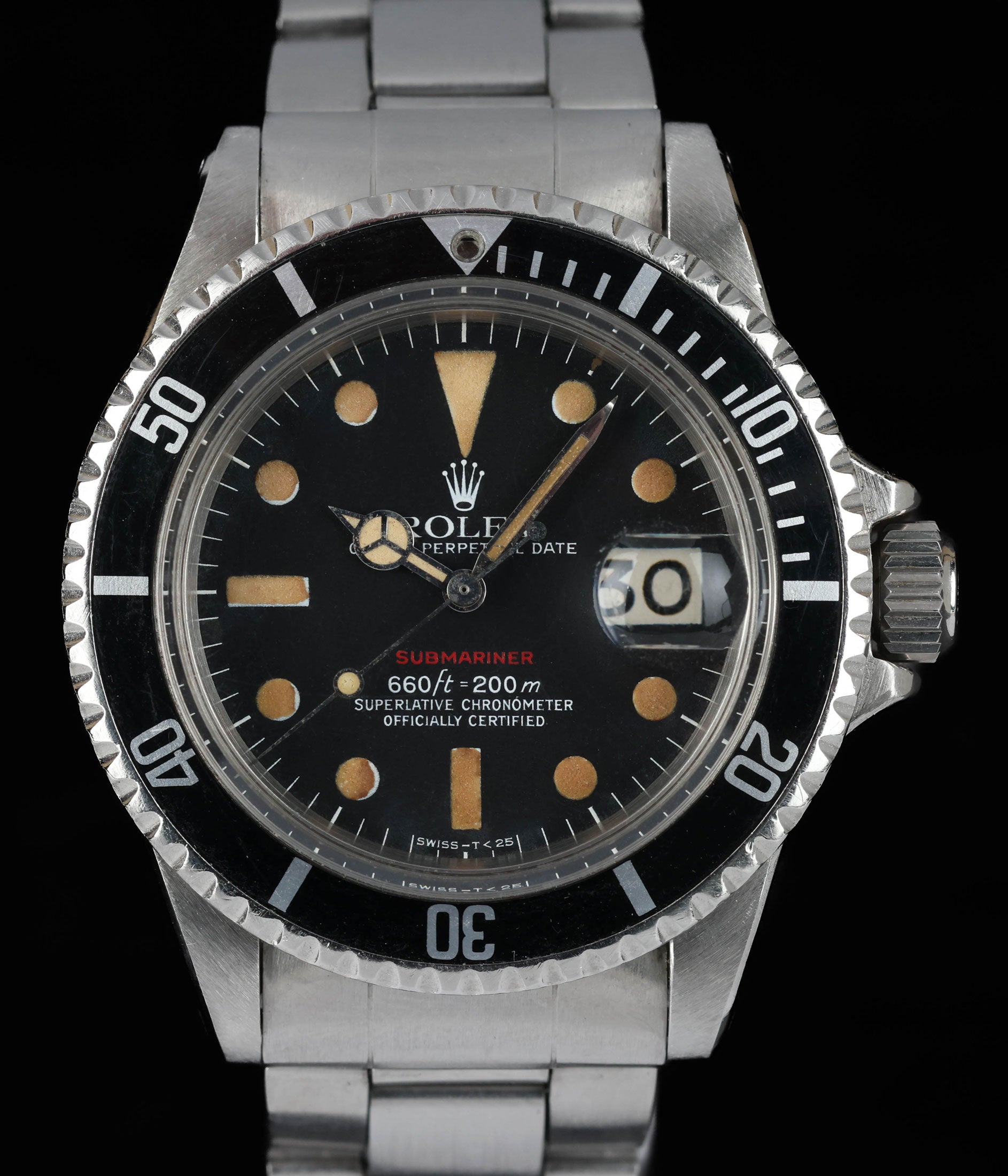 Pre-owned vintage Rolex Submariner Date 1680 'Red' 40MM 1973 | Crown Vintage Watches