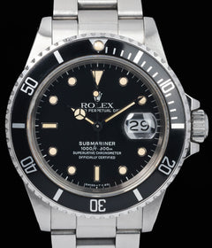 Rolex Submariner Date 168000 40MM  1987 Watch & Box