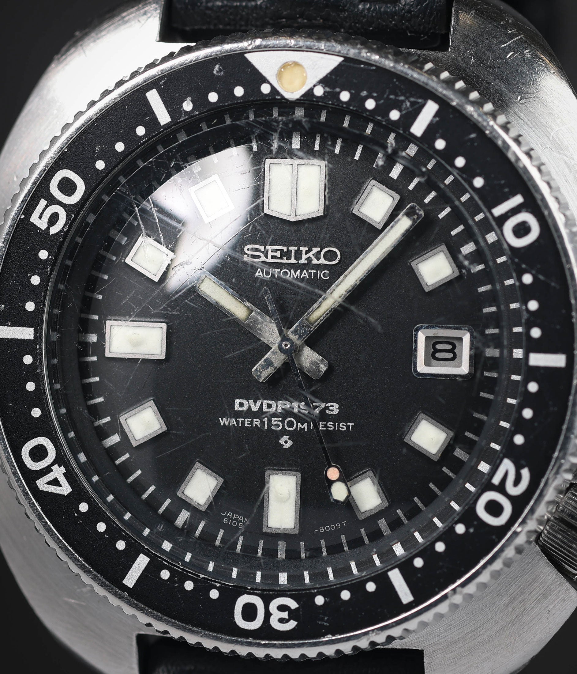 Pre-owned vintage Seiko 6105-8110 'DVDP73' Dry Valley Drilling Project 44MM 1974 | Crown Vintage Watches
