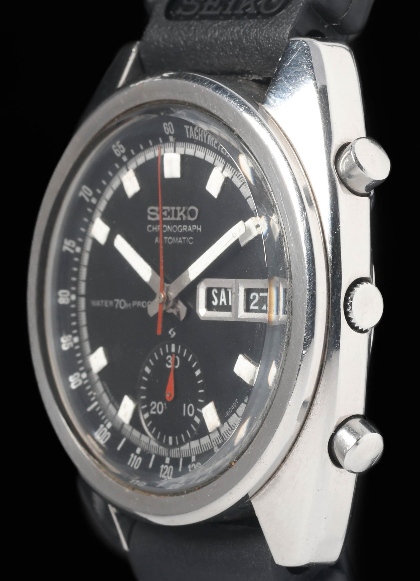 Preowned vintage Seiko Speedtimer 6139-6010 'Bruce Lee' 39mm 1969 | Crown Vintage Watches