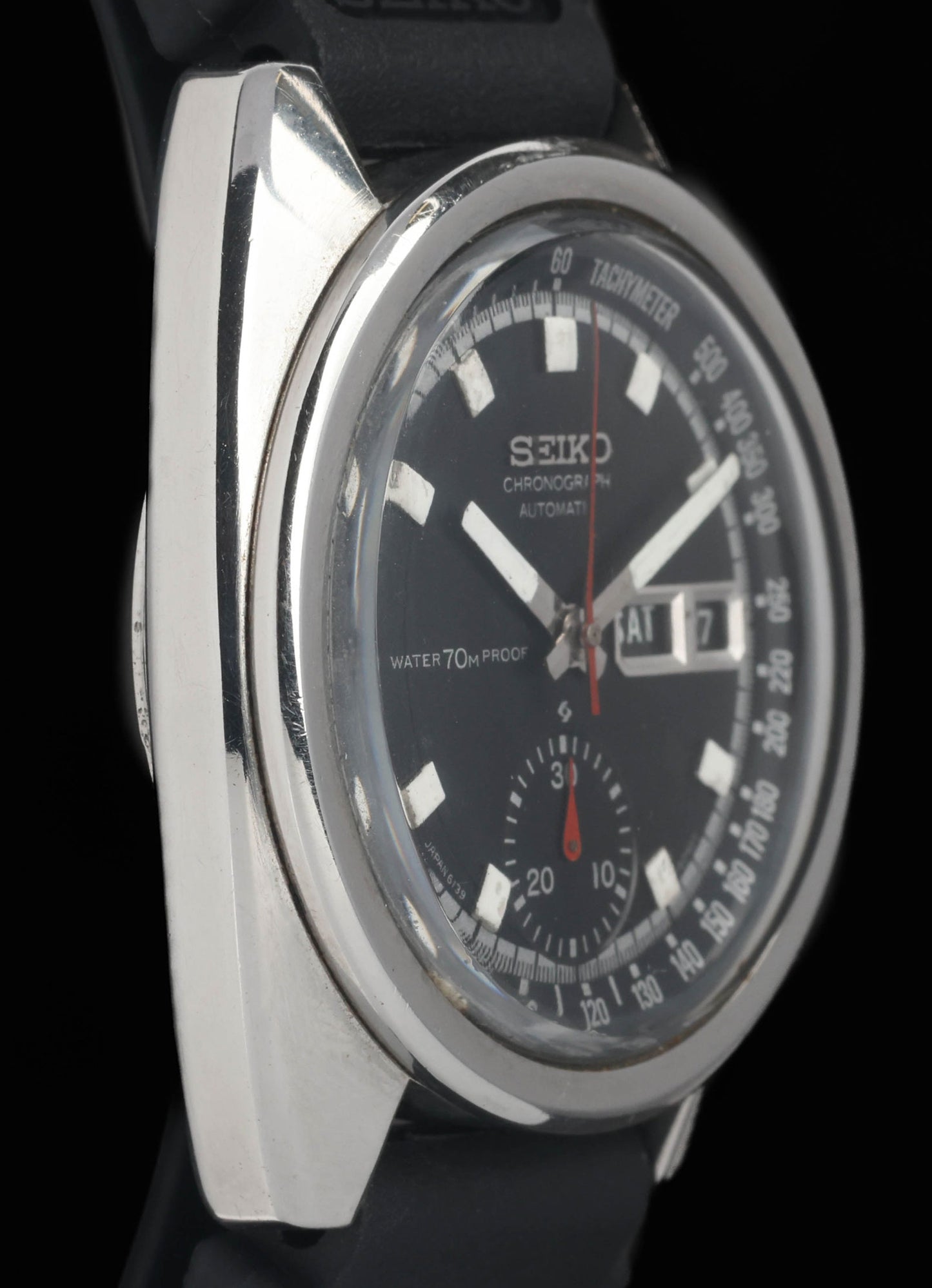 Preowned vintage Seiko Speedtimer 6139-6010 'Bruce Lee' 39mm 1969 | Crown Vintage Watches