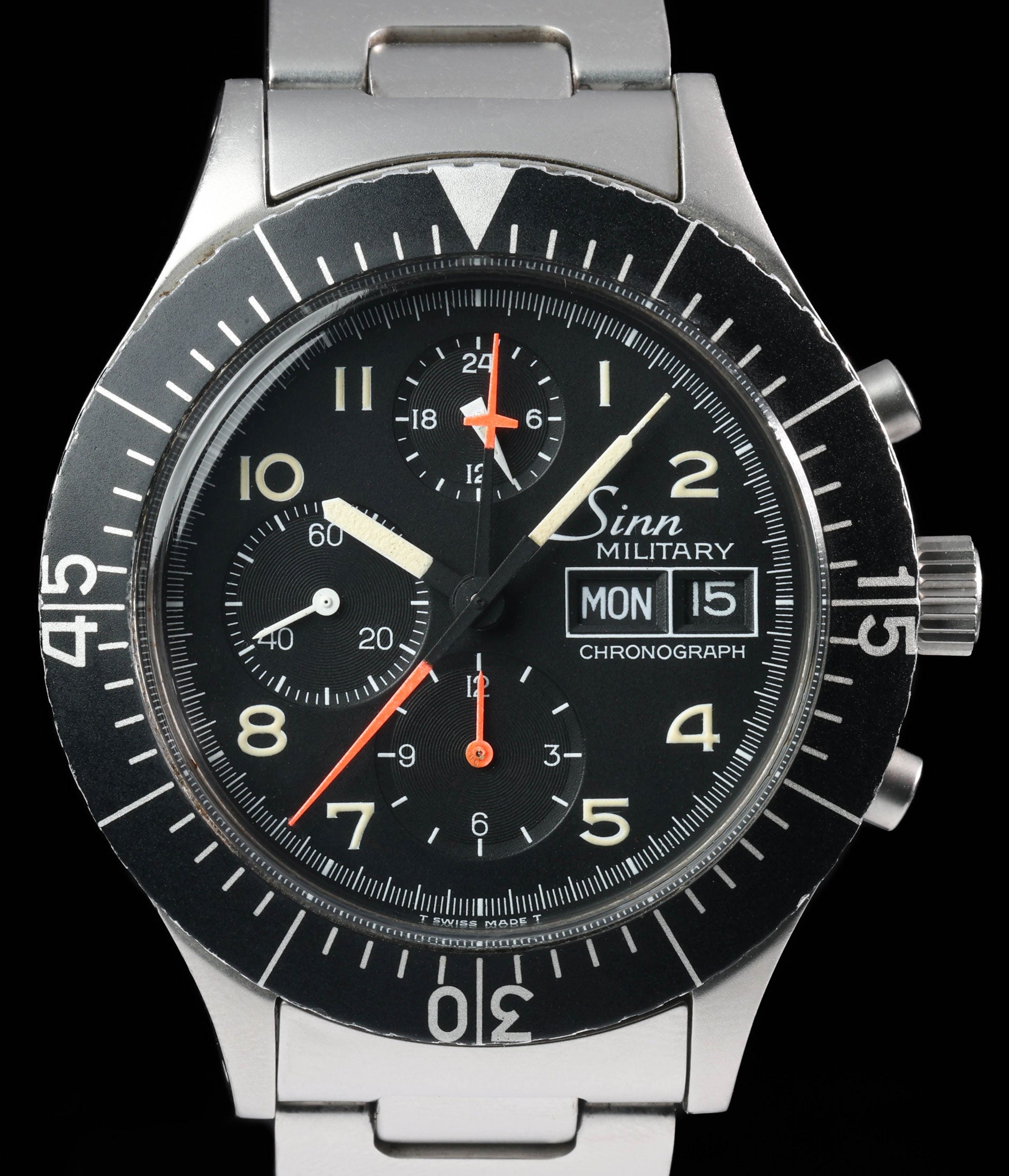 Pre-owned vintage Sinn 156.B Military Chronograph 43MM Circa 1990 | Crown Vintage Watches