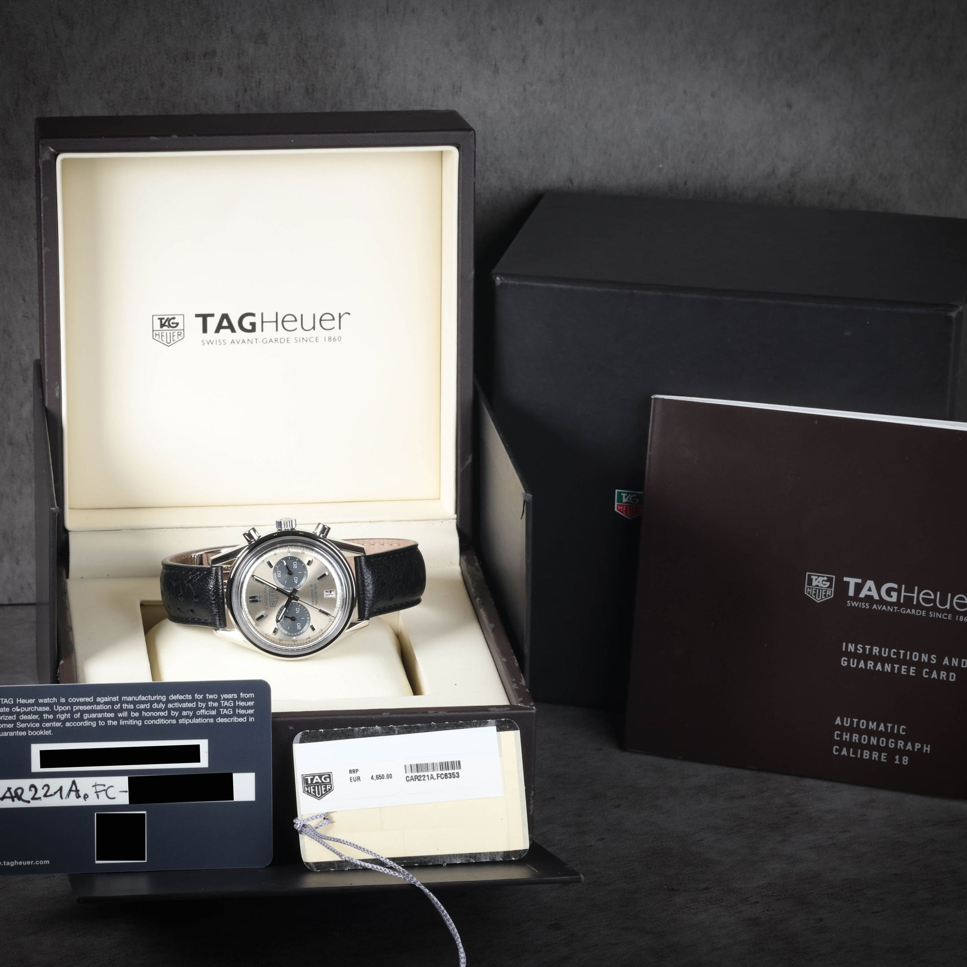 Preowned vintage TAG  Heuer Carrera  Calibre 18 CAR221A.FC6353 39mm 2017 | Crown Vintage Watches