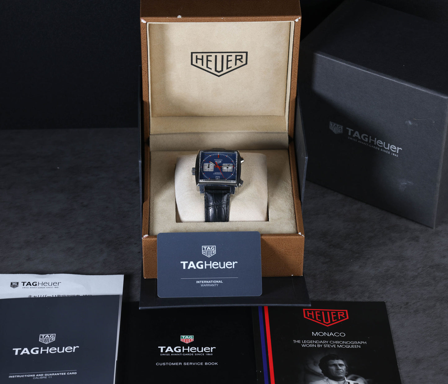 Pre-owned vintage TAG Heuer Monaco CAW211P.FC6356 39mm  | Crown Vintage Watches