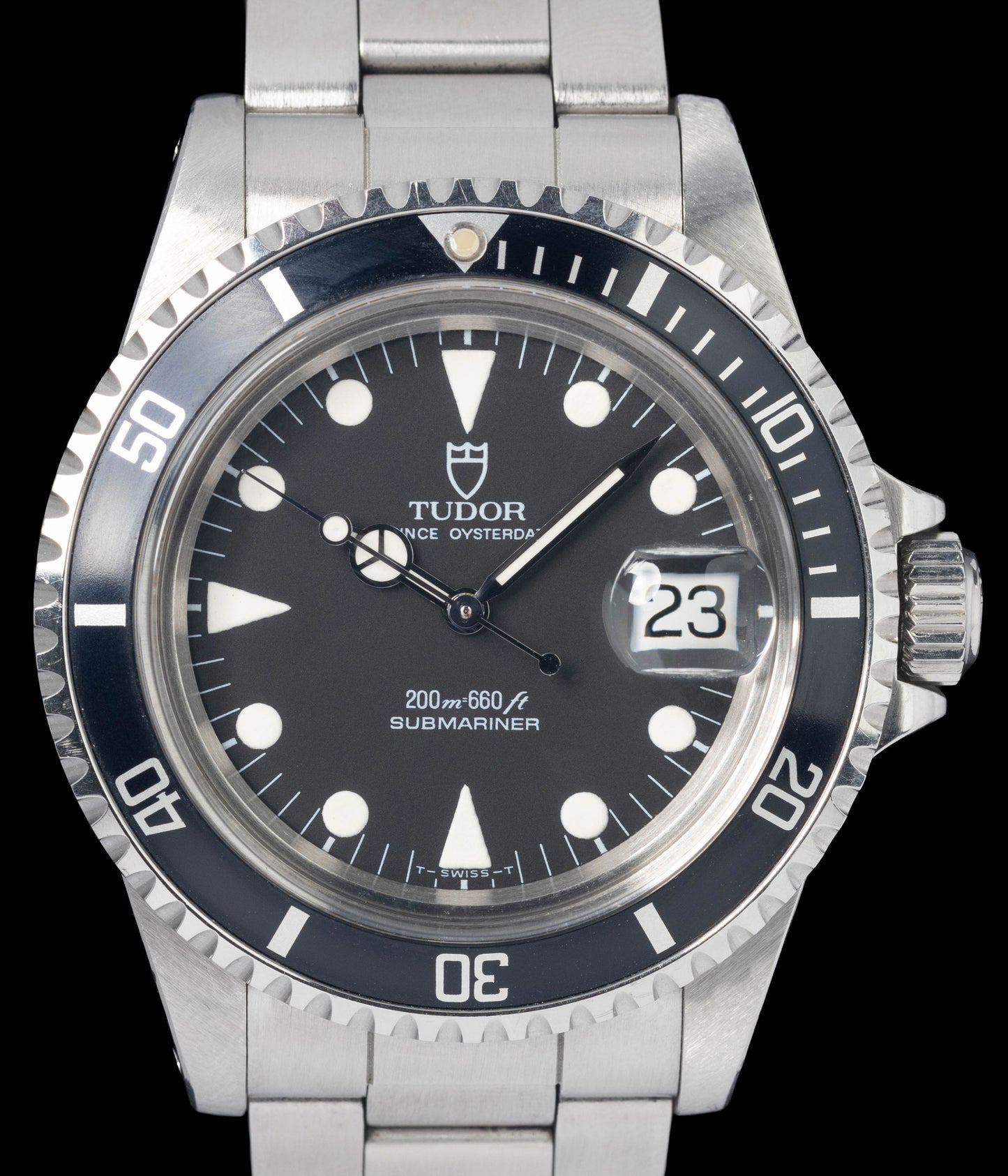 Preowned vintage Tudor Submariner 79090 Black 39mm 1989 | Crown Vintage Watches