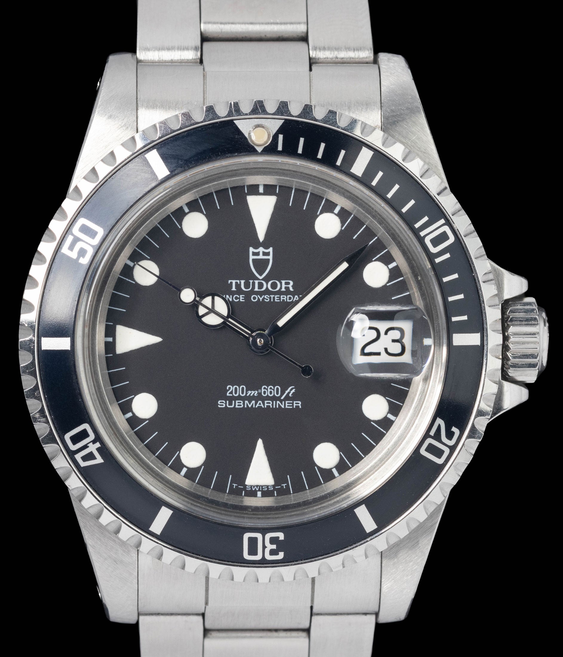 Preowned vintage Tudor Submariner 79090 Black 39mm 1989 | Crown Vintage Watches