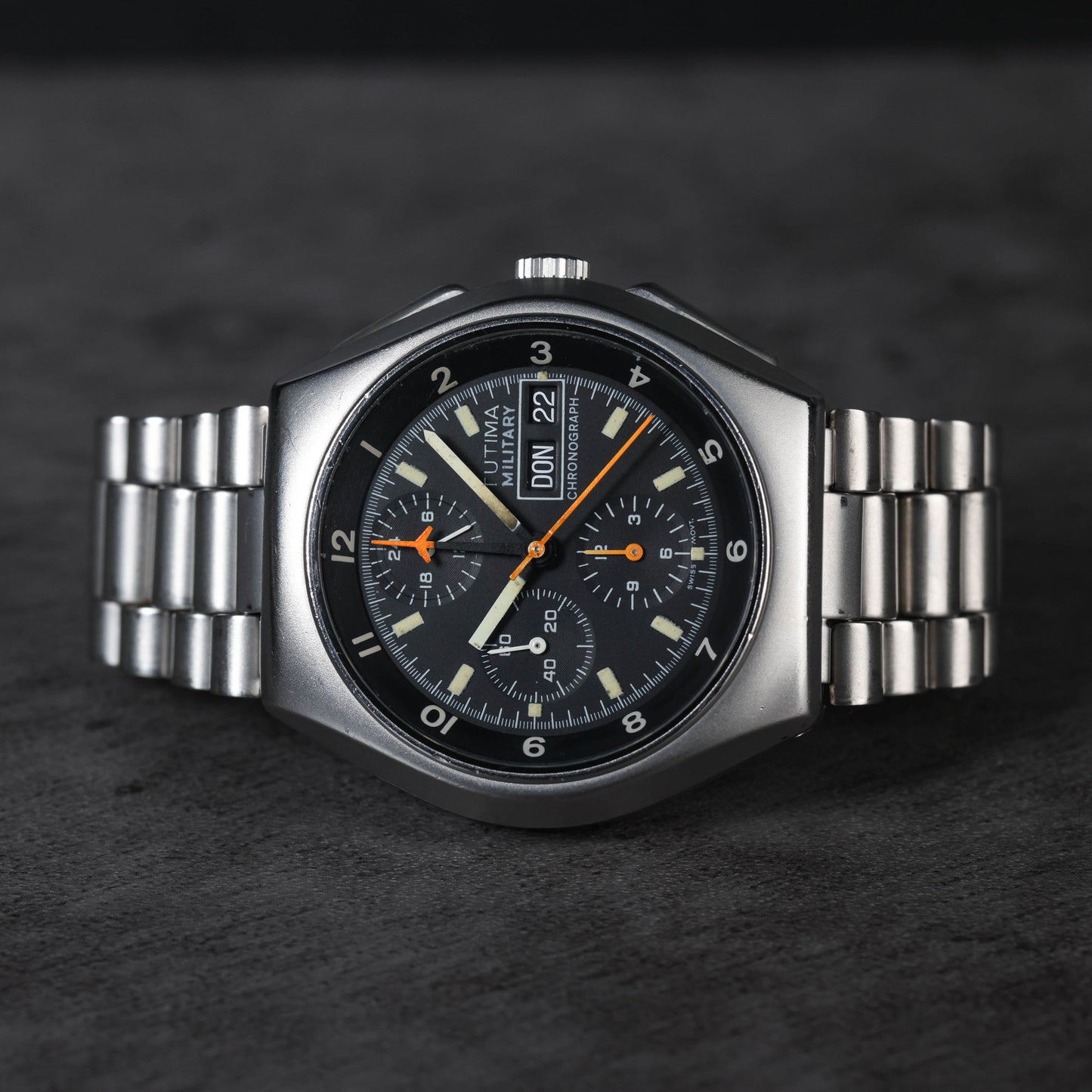 Pre-owned vintage Tutima Military Chronograph 'Fliegerchronograph' 798-002 43mm Circa 1980s | Crown Vintage Watches