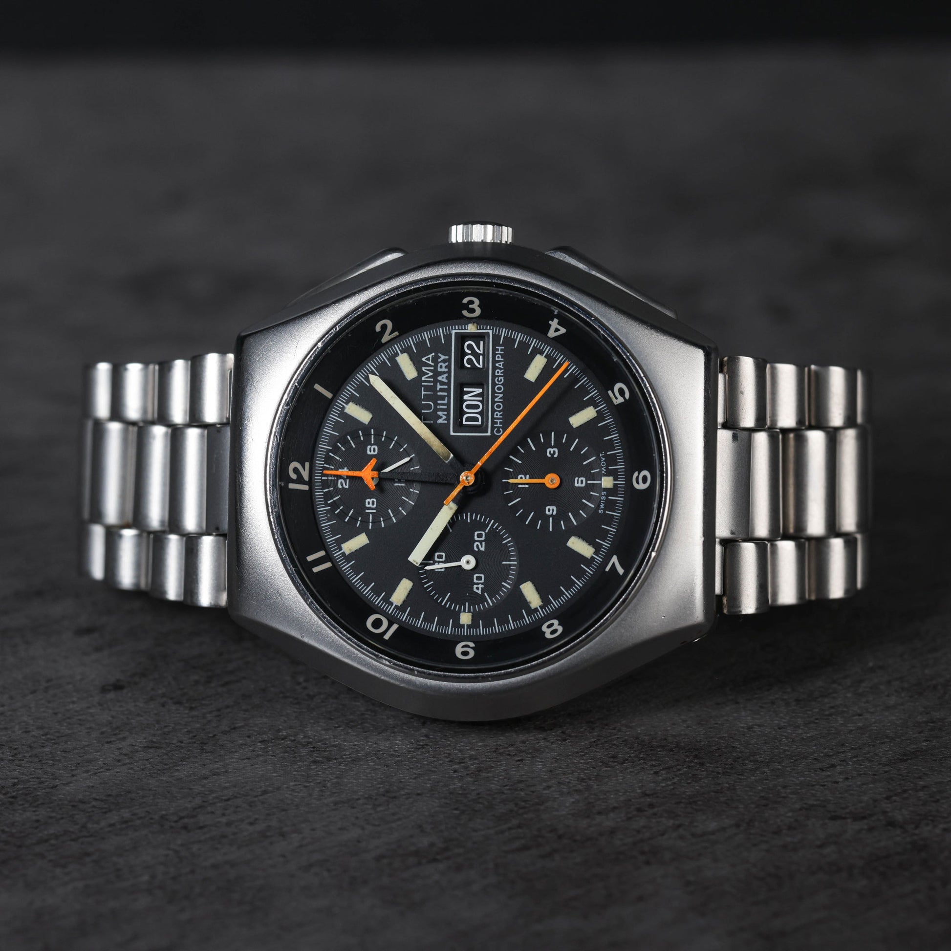 Pre-owned vintage Tutima Military Chronograph 'Fliegerchronograph' 798-002 43mm Circa 1980s | Crown Vintage Watches