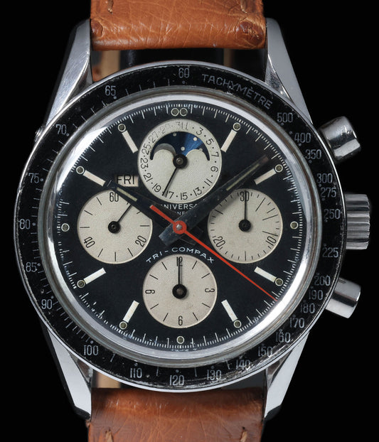 Pre-owned vintage Universal Genève Tri-Compax ‘Evil Clapton’ Ref. 881101/02 36mm 1960s | Crown Vintage Watches