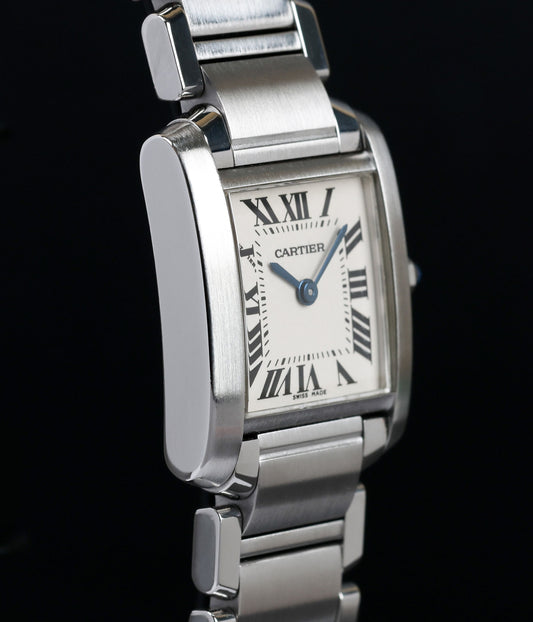Vintage Cartier Tank Francaise 20MM W510058Q3/2384 White Roman Dial Circa 2000 | Crown Vintage Watches