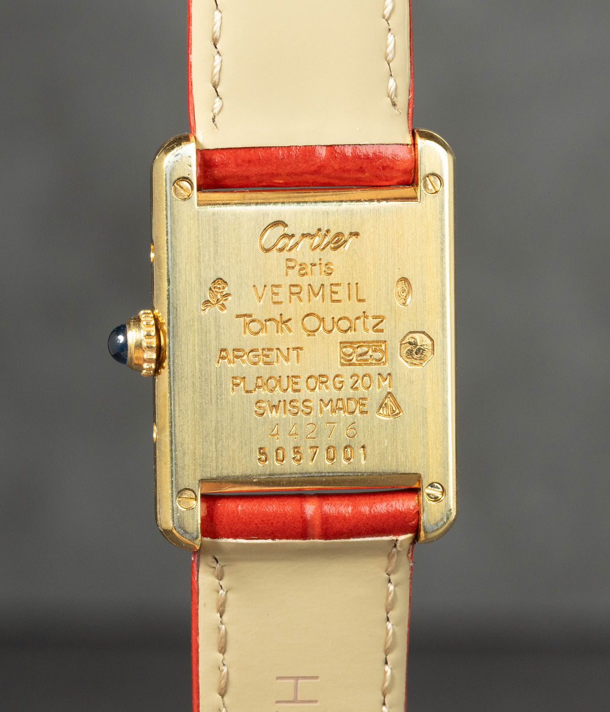 Preowned vintage Cartier Tank Must ‘Vermeil’ Column Dial 1613 20x28mm Circa 1990s | Crown Vintage Watches