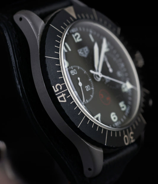Vintage Heuer Bundeswehr 3H Dial 43MM 1550SG 1970s | Crown Vintage Watches