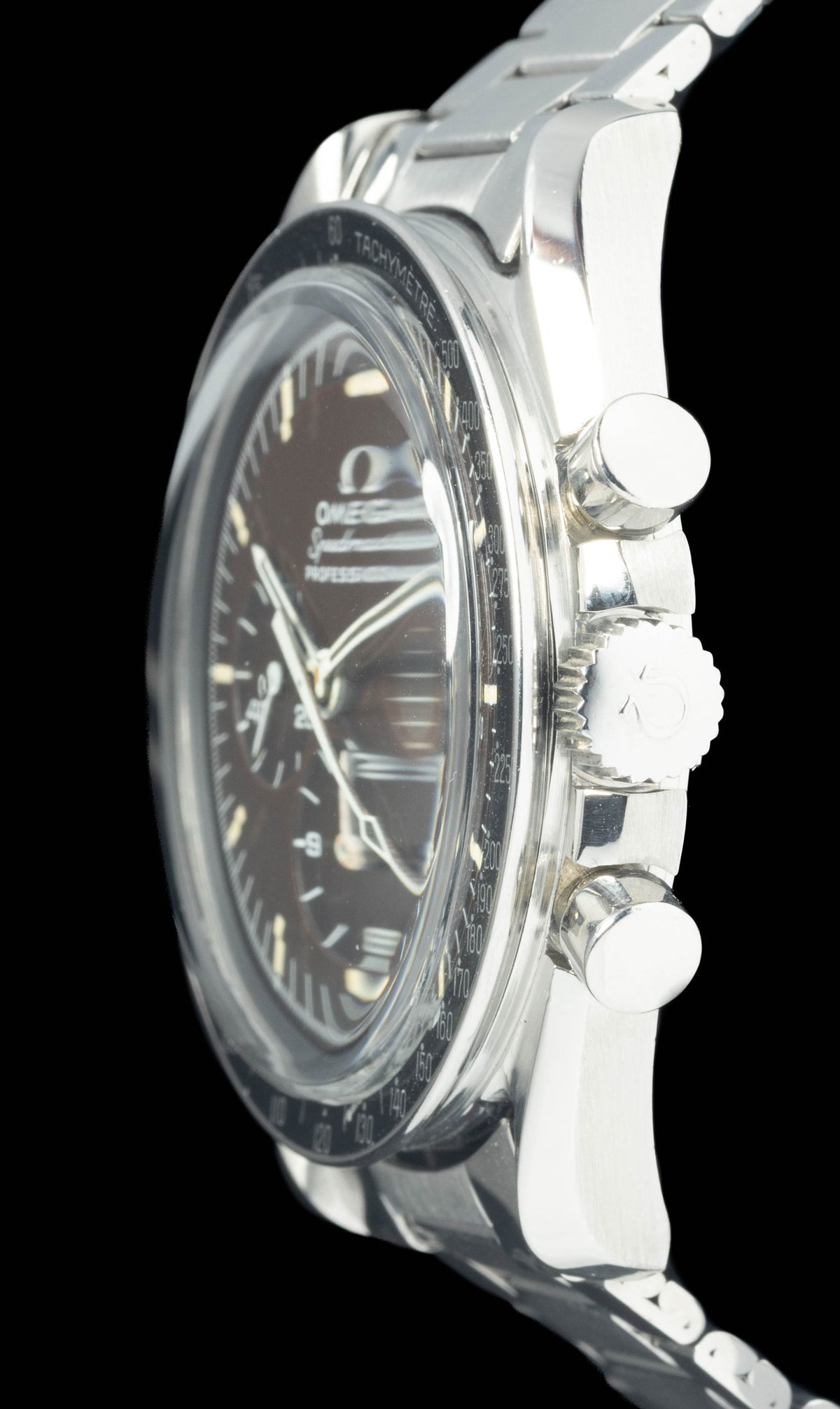 Preowned vintage Omega Speedmaster Professional 145.022-69ST Pre-Moon 'Tropical dial' 42mm 1969 | Crown Vintage Watches