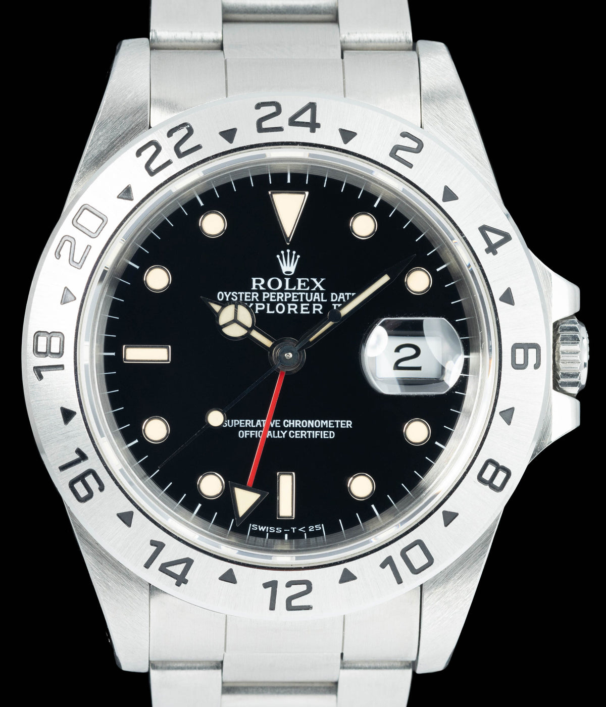 Preowned vintage Rolex Explorer II 16570 Black 40MM 1995 | Crown Vintage Watches