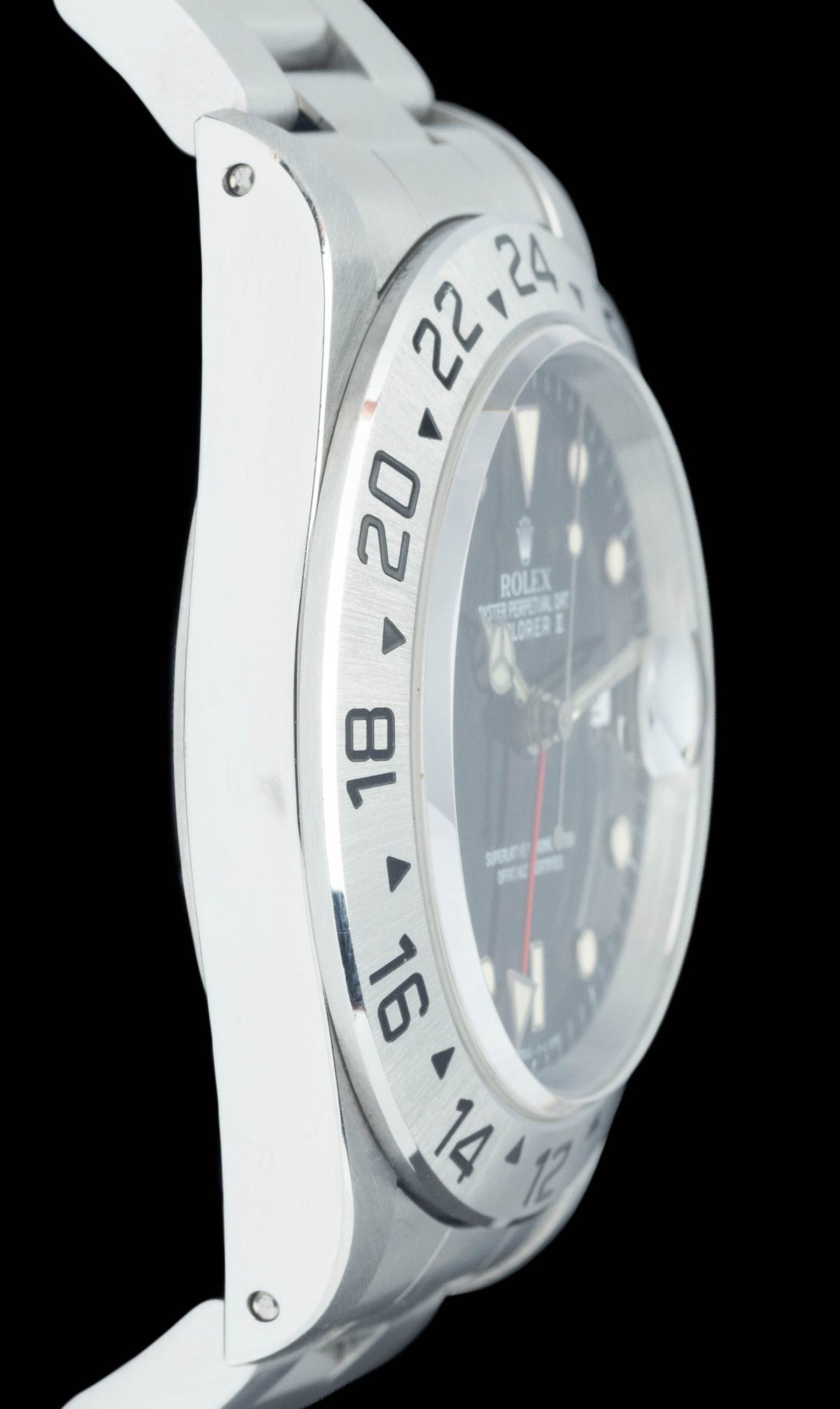 Preowned vintage Rolex Explorer II 16570 Black 40MM 1995 | Crown Vintage Watches