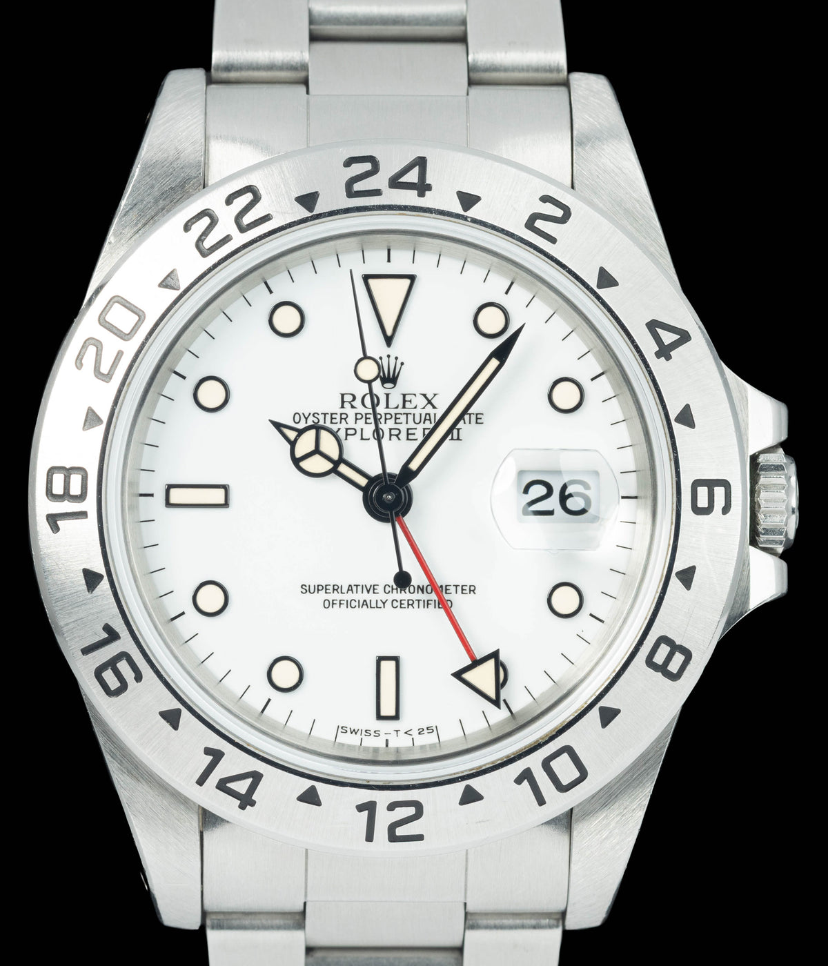 Preowned vintage Rolex Explorer II 16570 'Polar' Unpolished 40MM 1996 | Crown Vintage Watches
