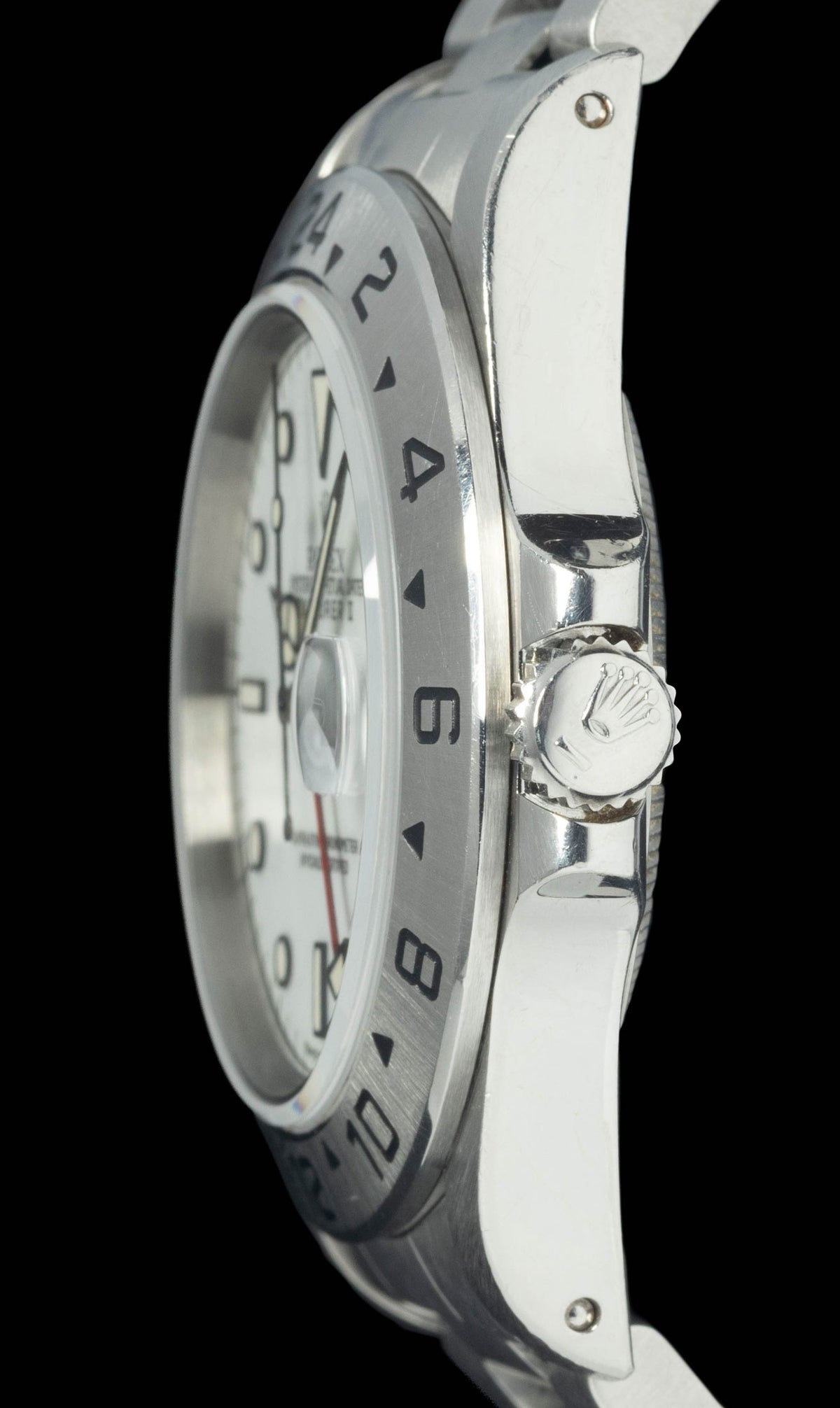 Preowned vintage Rolex Explorer II 16570 'Polar' Unpolished 40MM 1996 | Crown Vintage Watches